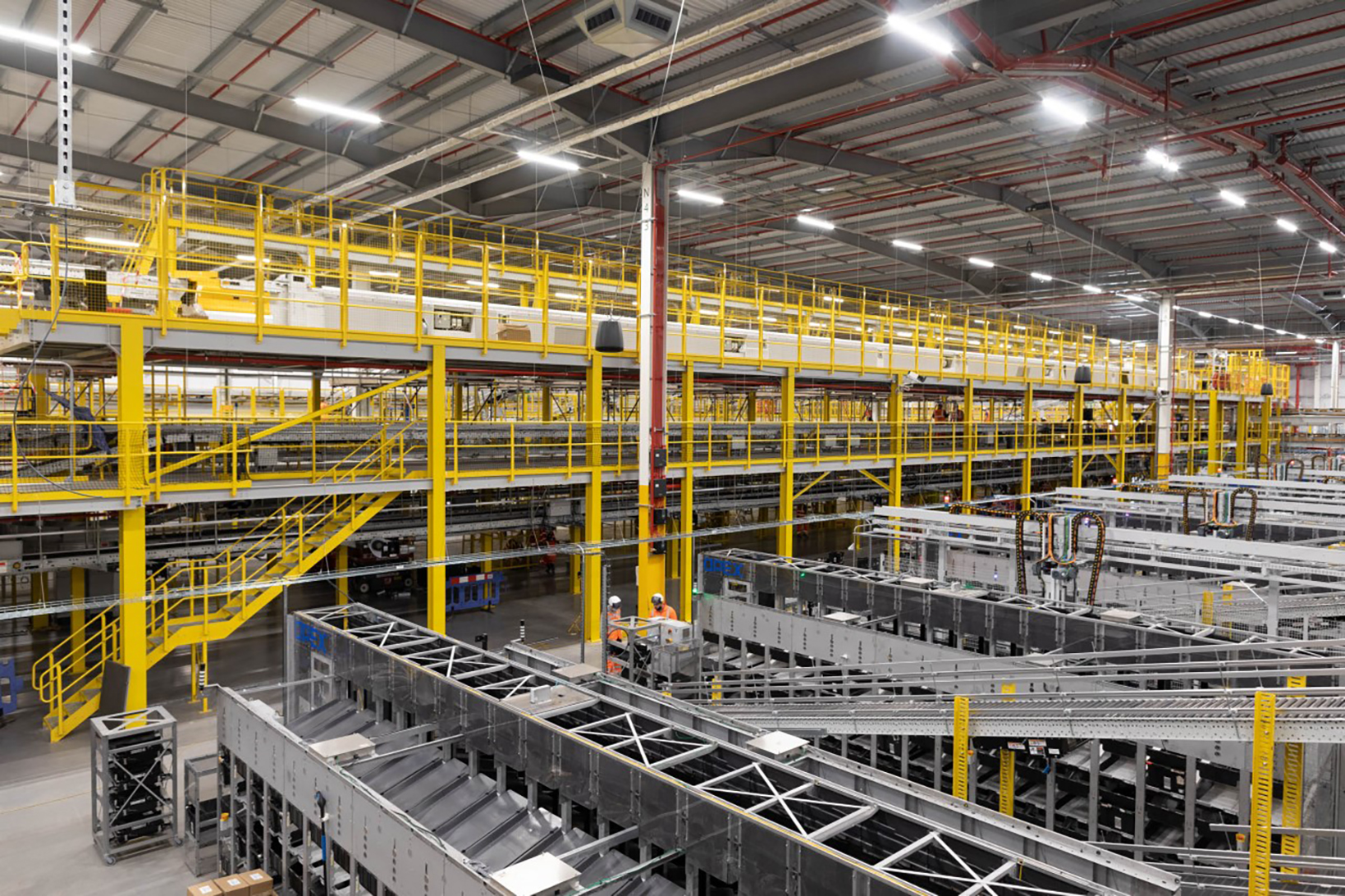 Mezzanine Systems Press Release by MiTek - View of a mezzanine system in a warehouse