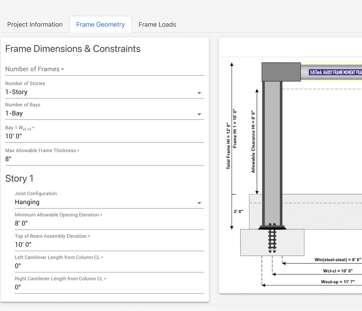 MiTek SMF Designer Software - Screenshot of SMF Designer software