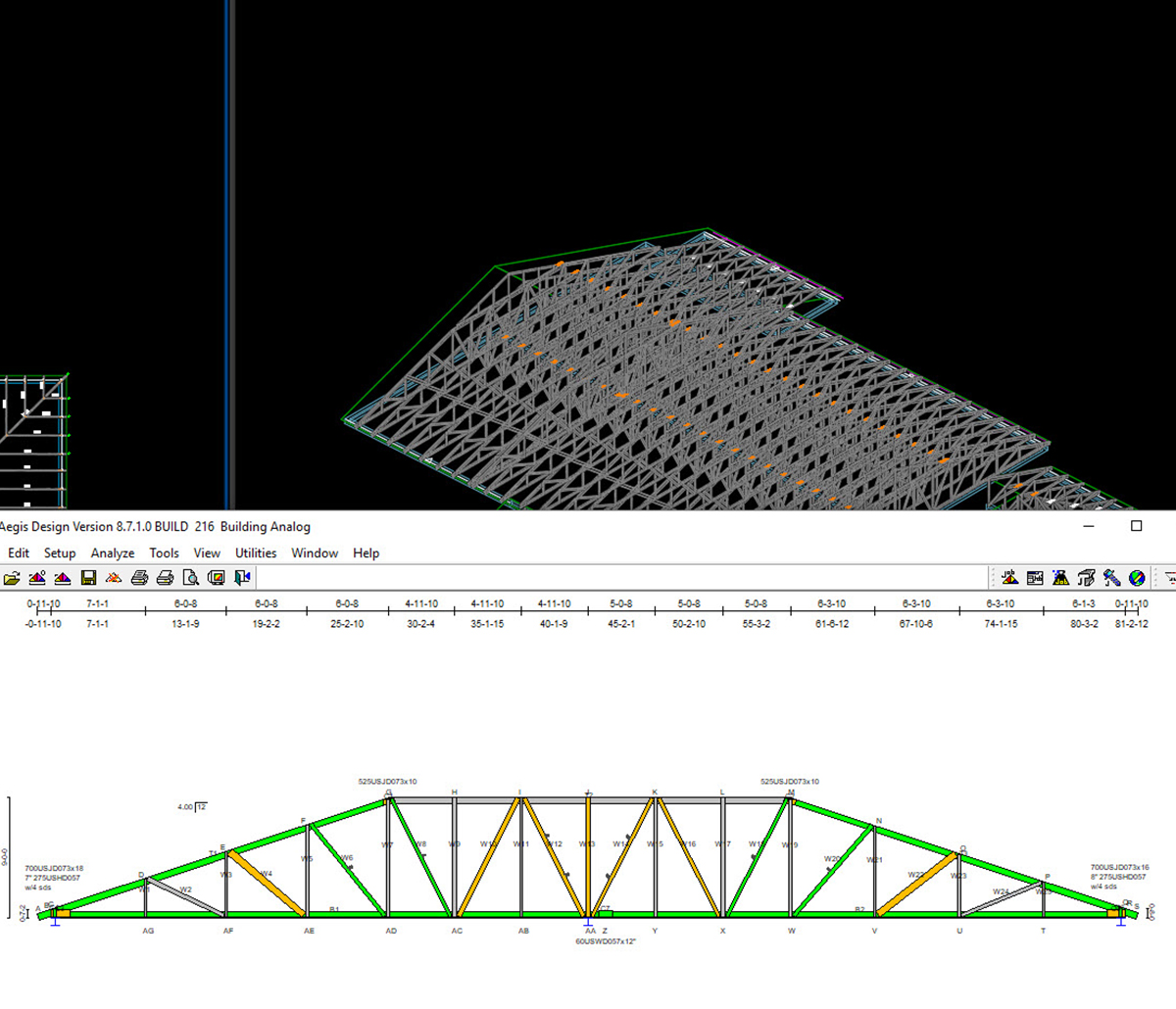 MiTek Steel Engine Software - Screenshot of Steel Engine software