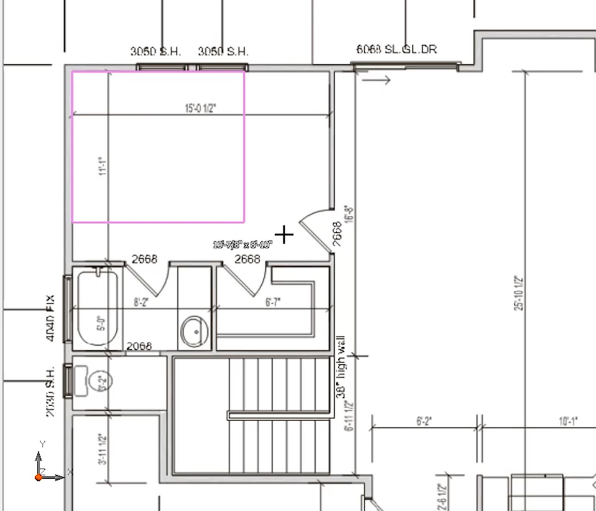 MiTek 2D Drafting Service - Portion of a 2D blueprint